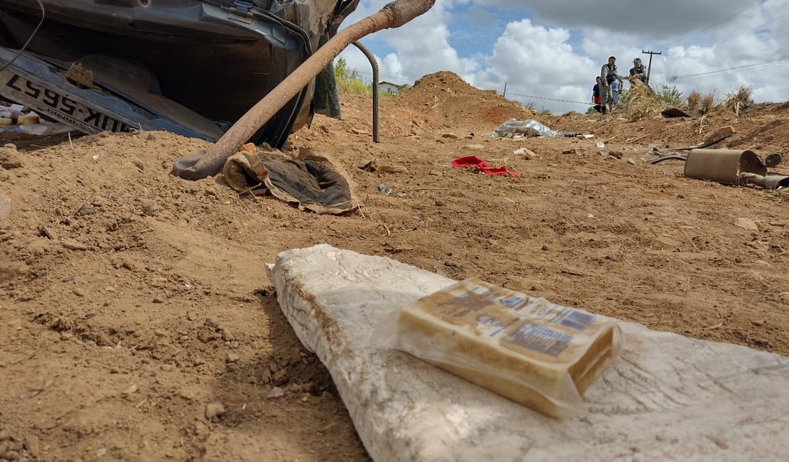 Vendedor de queijo e manteiga morre ao capotar carro em curva na AL-115, em Igaci