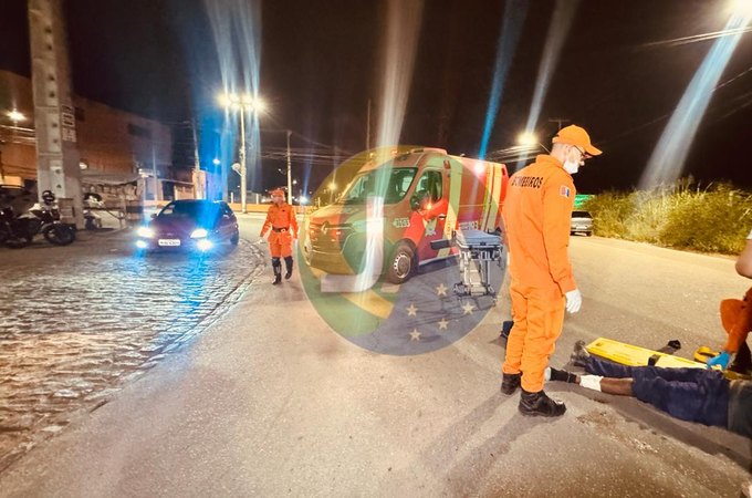 Colisão entre carro e moto deixa motociclista ferido na AL-115, em Arapiraca