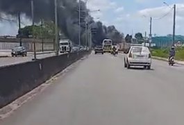Fumaça em rodovia assusta motoristas e moradores às margens da AL-110, em Arapiraca