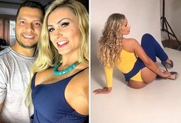 Andressa Urach diz que teve apoio do marido na volta ao Miss Bumbum: 'Seguro'
