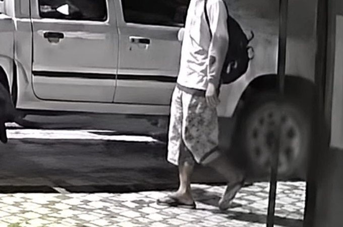 Homem furta caminhonete no bairro do Cleto; crime é registrado por câmeras de monitoramento