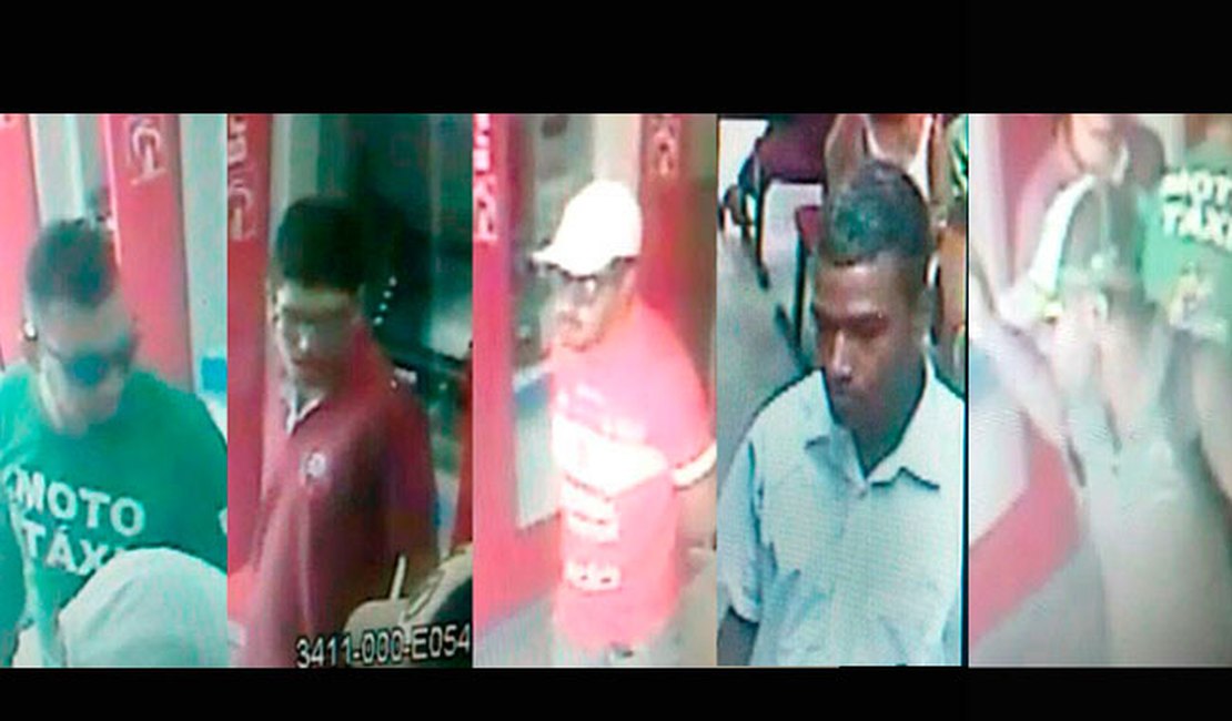 PC divulga imagens de assaltantes de banco em Alagoas