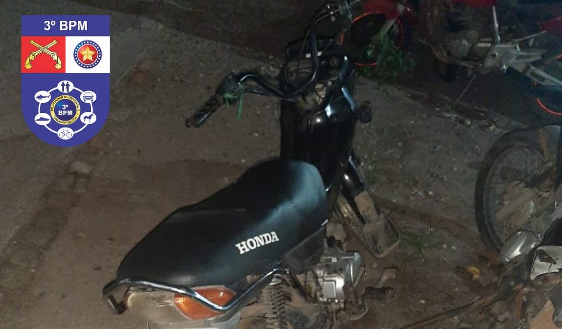 Em menos de 24 horas, PM recupera moto roubada em Arapiraca