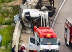 Motorista morre em grave capotamento na BR-101 entre Teotônio Vilela e Junqueiro