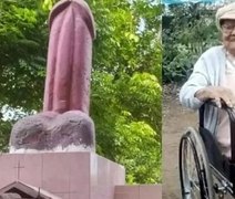 Mulher é enterrada em túmulo com pênis gigante de 300kg