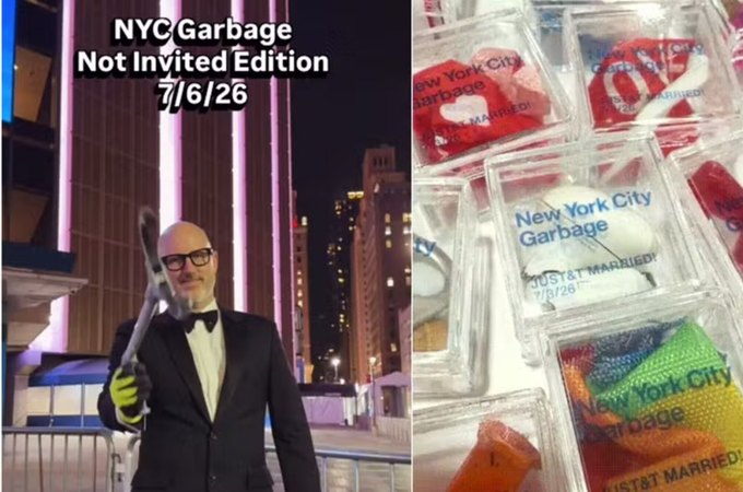 Fãs pagam R$ 130 por cubos com lixo do casamento de Taylor Swift