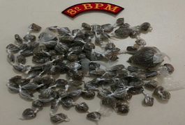 Durante patrulhamento, 8º BPM apreende drogas em Rio Largo