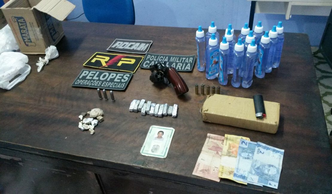 Operação conjunta apreende veículo, armas e drogas em Arapiraca