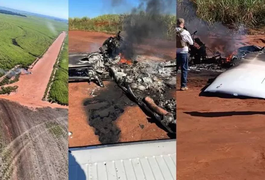 Após ser seguido por aviões da FAB, piloto coloca fogo em aeronave