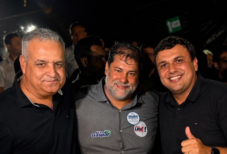 Girau com Alfredo Gaspar: prefeito Bebeto e ex-prefeito Davi Barros declaram apoio à pré-candidatura ao Senado