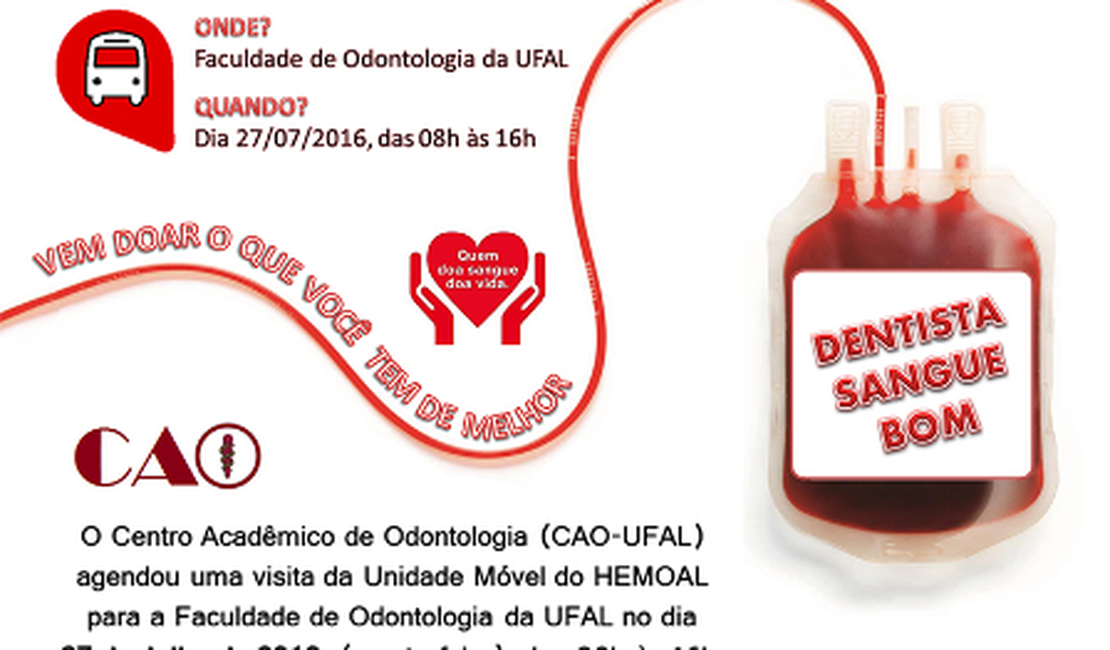 Estudantes da Ufal se mobilizam em campanha para doação de sangue