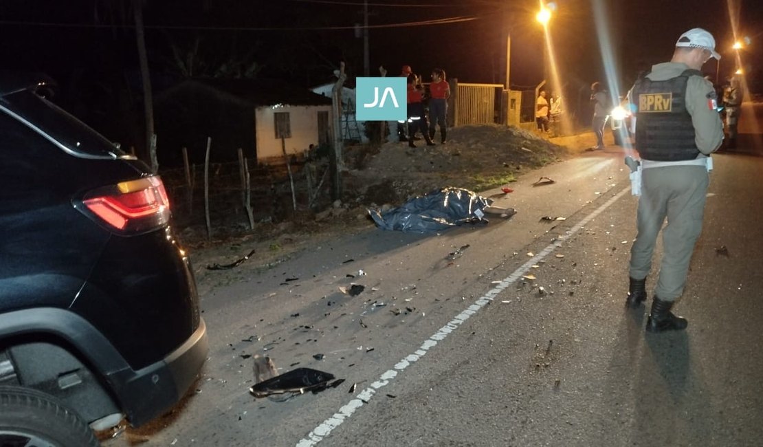 Motociclista morre após colisão com carro na zona rural de Arapiraca