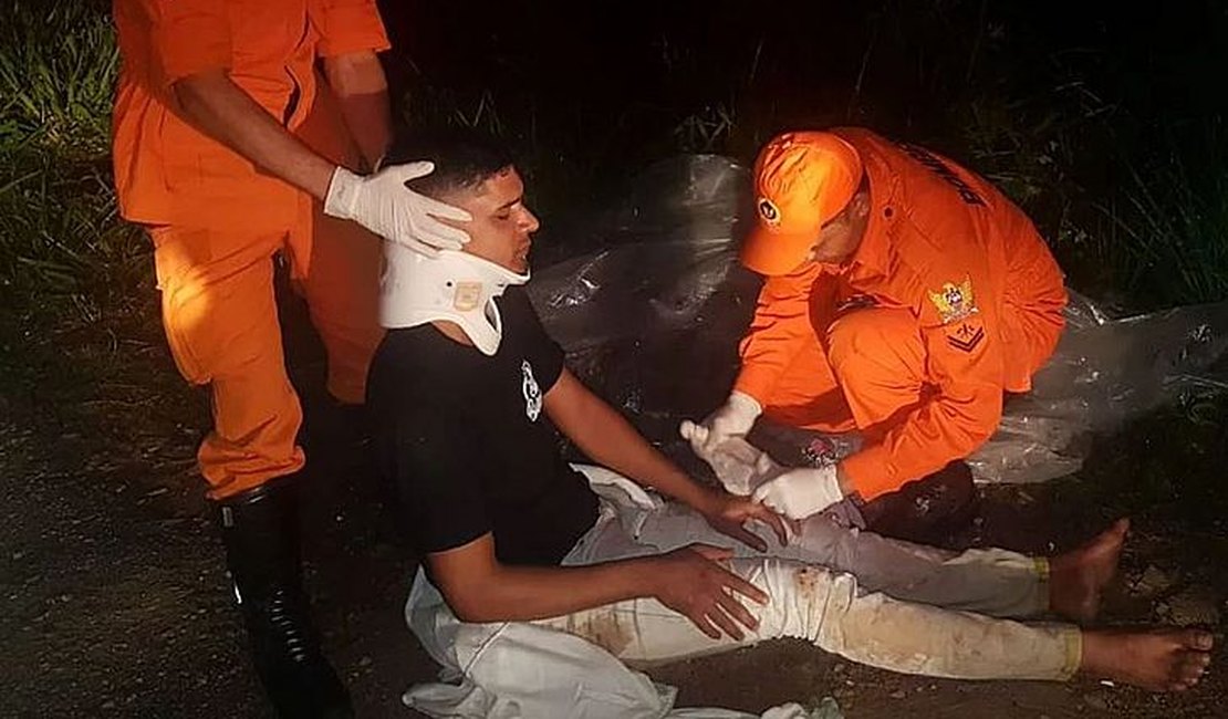 Colisão deixa motociclista ferido e cavalo morto na AL-101