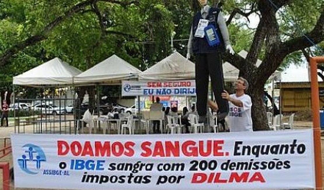 Funcionários do IBGE realizarão protesto e doação de sangue em Maceió