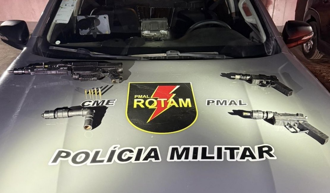 Polícia Militar apreende sete armas em ocorrências registradas em Maceió e no interior