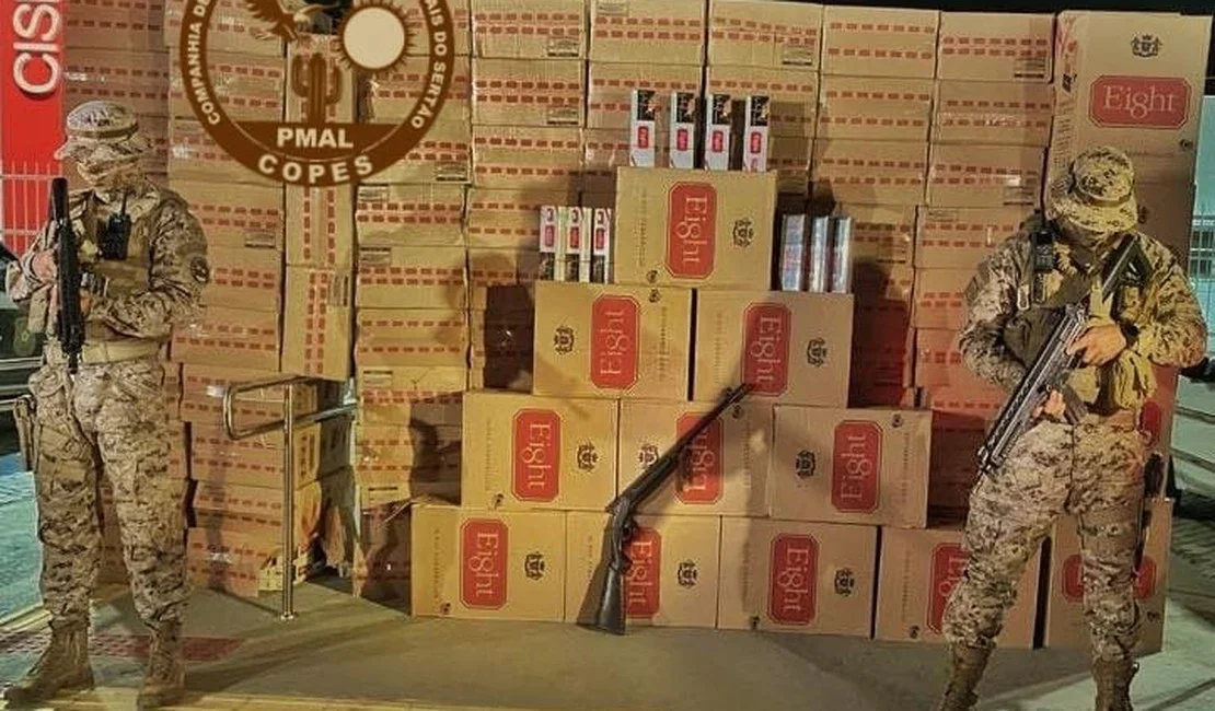 Operação apreende mais de 53 mil carteiras de cigarro que seriam transportadas para Arapiraca