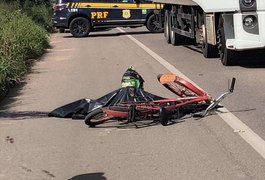 Idoso de 77 anos morre atropelado por caminhão na BR-316, em Palmeira dos Índios