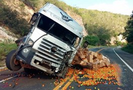 Acidente entre van e carreta deixa quatro mortos na BR-242, na Bahia