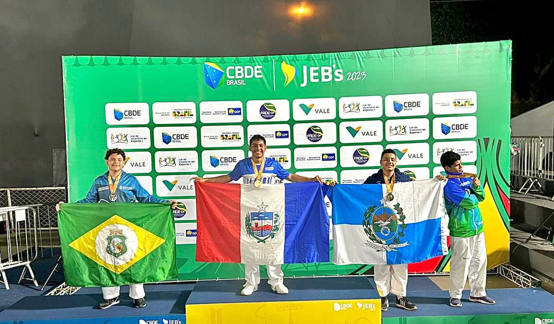 Estudante de Lagoa da Canoa é ﻿campeão no Taekwondo dos ﻿jogos escolares, em Brasília