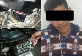 Guarda Municipal de Girau do Ponciano flagra casal de menores com moto roubada