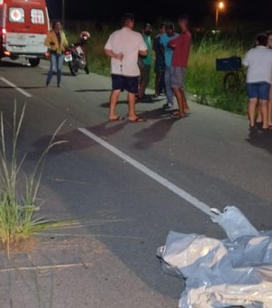 Vídeo. Homem morre atropelado por caminhão em trecho da rodovia AL-110 na zona rural de Arapiraca
