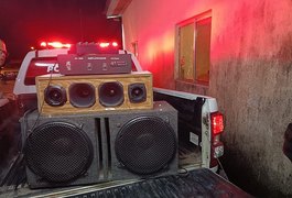 Quatro equipamentos de som são apreendidos por perturbação do sossego, em Maceió