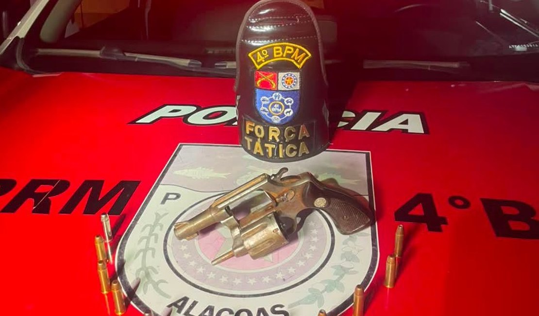 Força Tática do 4º Batalhão apreende arma e munições durante ação no Jardim Petrópolis