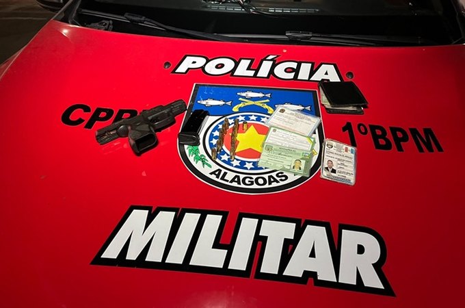 Falso policial penal é preso no bairro Ponta Grossa por disparos de arma de fogo