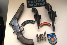 PM de Capela apreende dois menores com três armas de fogo