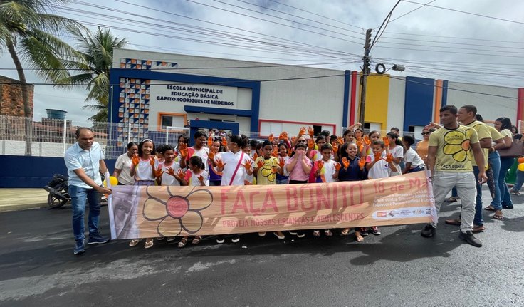 Caminhada contra abuso sexual infantil marca o encerramento das ações do Maio Laranja em Traipu