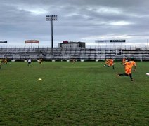 Jogadores se preparam para o confronto contra o Salgueiro