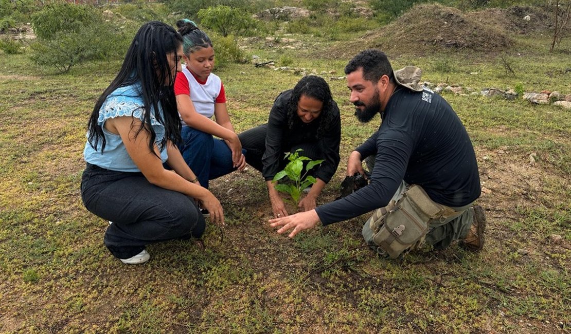 IMA/AL celebra Dia da Caatinga com plantio de mudas nativas em Ouro Branco