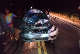Animais na pista causam acidente e deixam feridos em Girau do Ponciano