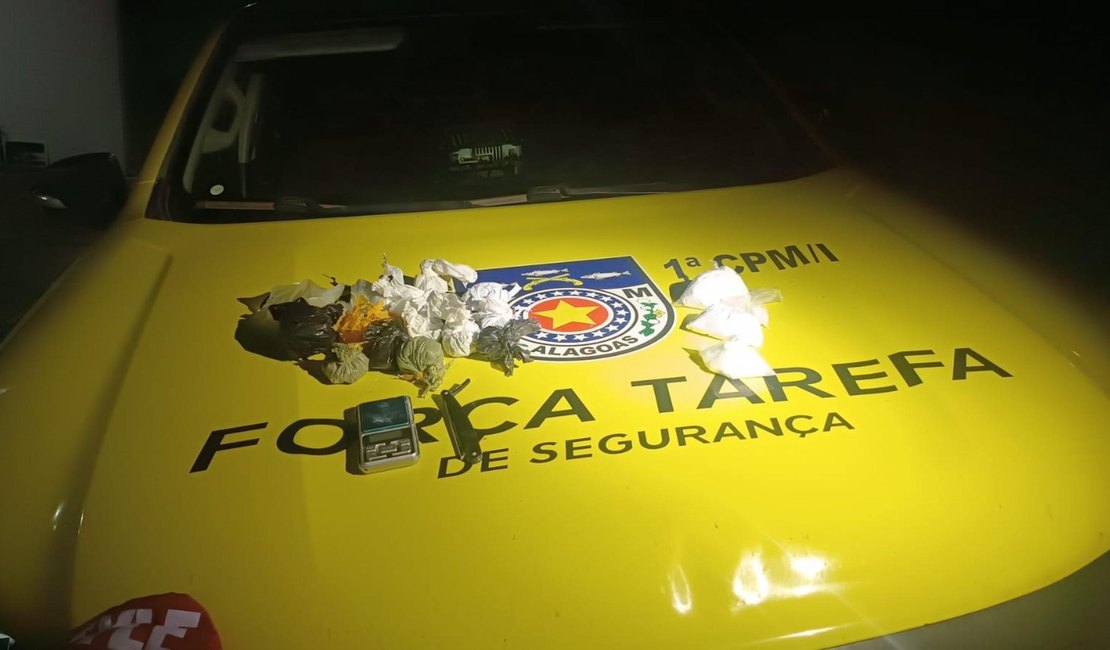 Polícia Militar apreende revólver e cerca de um quilo de entorpecentes no Agreste alagoano