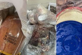 Vigilância Sanitária apreende 80kg de alimentos fora da validade em pizzaria em Maceió