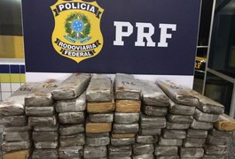 PRF apreende 50 kg de maconha com passageiro de ônibus interestadual