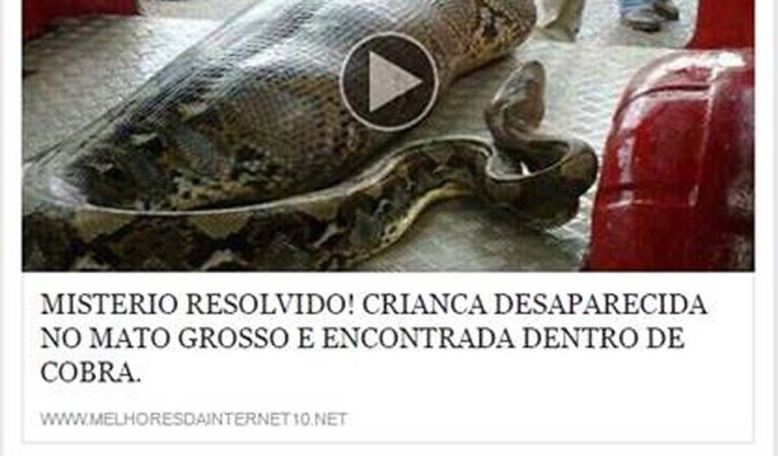 Vídeos de cobra gigante e prova de crime são novo golpe no Facebook