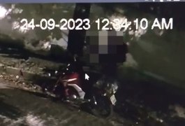 Vídeo. Casal é flagrado por câmera de segurança praticando sexo em rua de Arapiraca