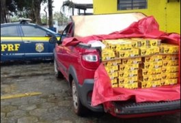 PRF apreende 180 kg de fumo sem notal fiscal na BR-316