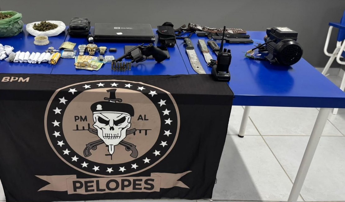 Operação Protetor das Divisas prende suspeito de tráfico e apreende drogas e arma em Maravilha