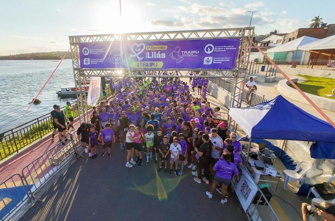 Traipu abre inscrições para a 2ª Corrida Agosto Lilás, que une esporte, conscientização e solidariedade