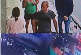 VÍDEO: Casal furta caixa de som em loja no Centro de Arapiraca