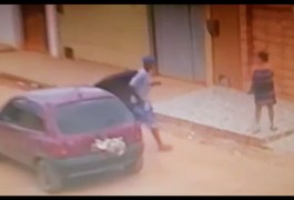 Vídeo mostra suspeito em tentativa de assalto no Guaribas, em Arapiraca