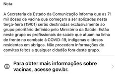 Esclarecimento do Governo