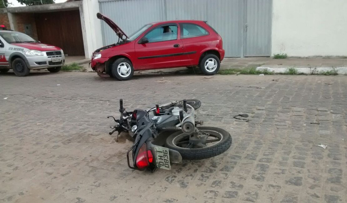 Motorista supostamente embriagado atropela mototaxista em Arapiraca