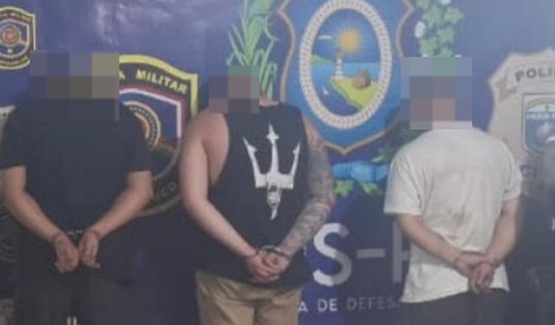 Três suspeitos de participação em homicídio registrado em Palmeira dos Índios são capturados em Pernambuco