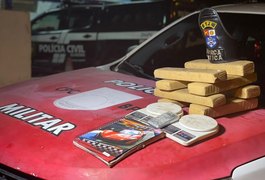 Polícia apreende 8,5kg de maconha encontrados enterrados em mata