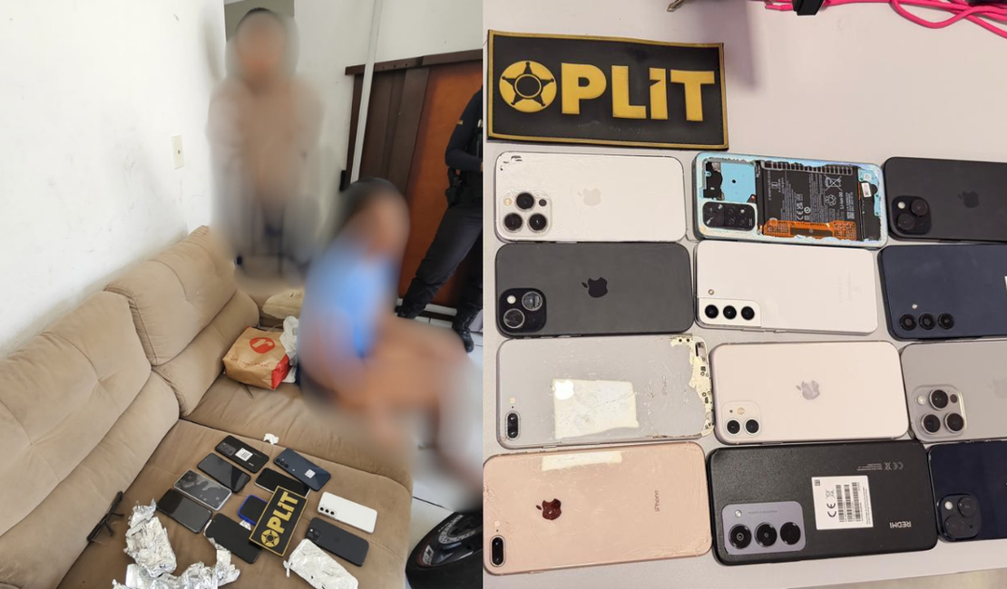 Casal é preso com 16 celulares após rastreamento de aparelho furtado em Maceió