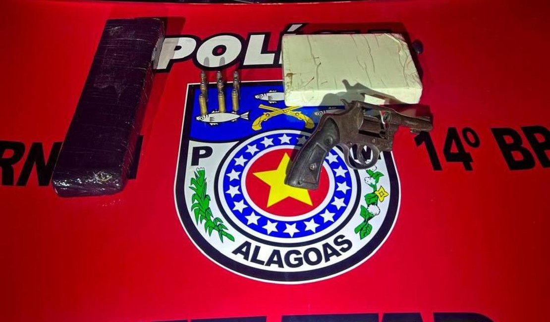 Polícia Militar apreende três armas e drogas no Sertão e na Zona da Mata