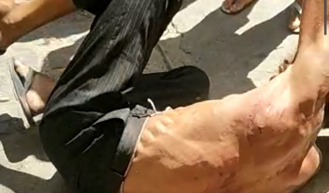 Após gritos de 'pega ladrão', homem que roubou celular de mulher é espancado por populares em Arapiraca